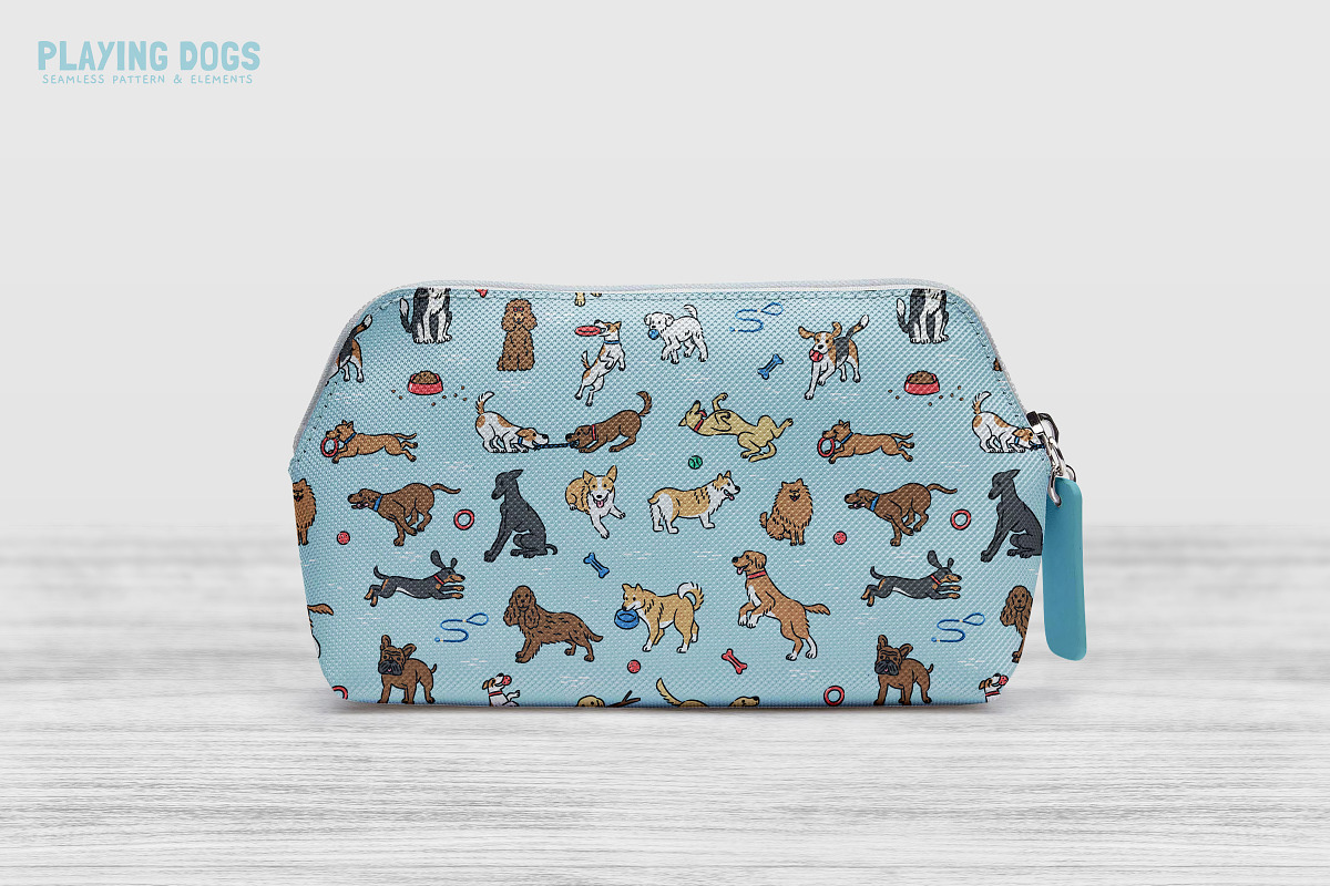Playing Dogs Patterns & Elements, an Animal Illustration by monkik (Photo 9 of 12)