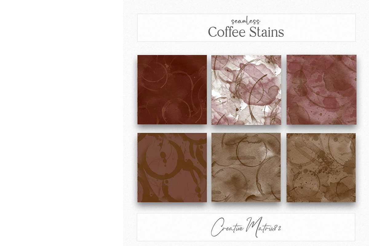 Coffee Stains Digital Paper, a Texture Graphic by Creative Matrix82 (Photo 4 of 4)