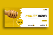 Organic Honey Social Media banner, a Social Media Template by nandinigraphics (Thumbnail 1 of 3)