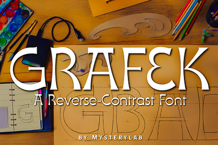 Grafek Font, a Sans Serif Font by Mysterylab Designs