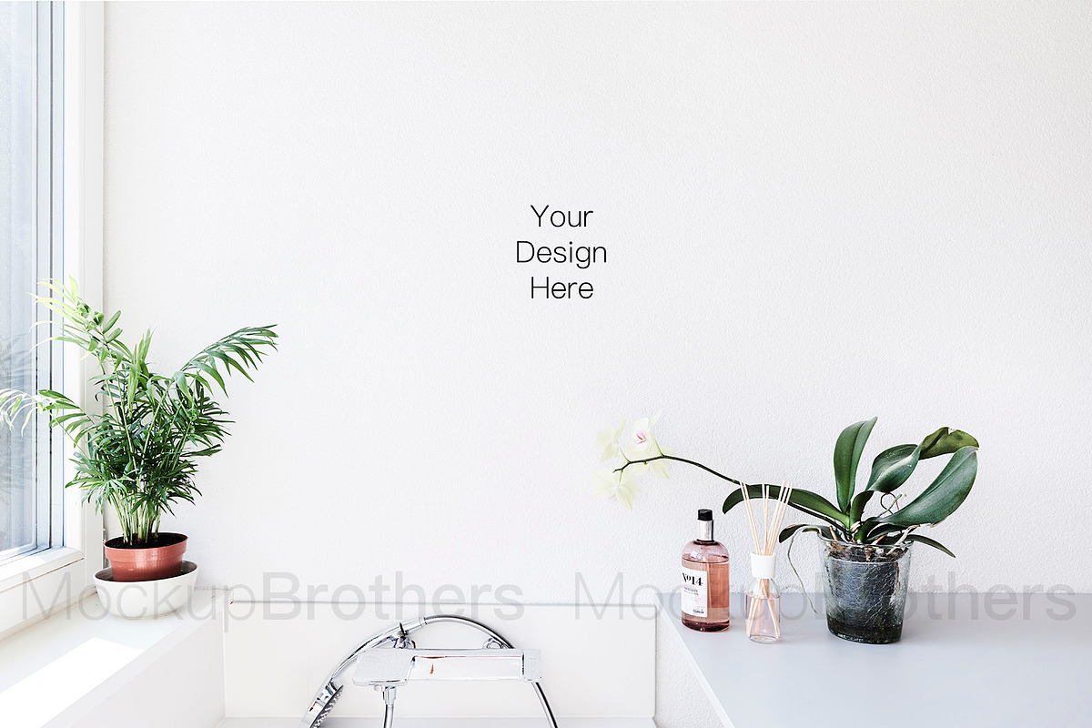 Bathroom bath mockup mock up 21, a Print Template by MockUpBrothers (Photo 2 of 5)
