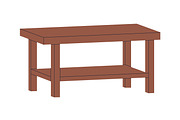 Desks, tables set. Wooden furniture, an Object Illustration by Good Studio (Thumbnail 8 of 9)