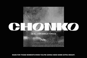 CHONKO DISPLAY Typeface.