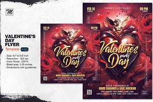 Valentines Day Party Flyer, a Flyer Template by Tarommir
