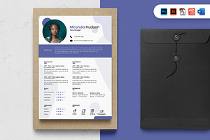 Marketing Manager CV Resume Template