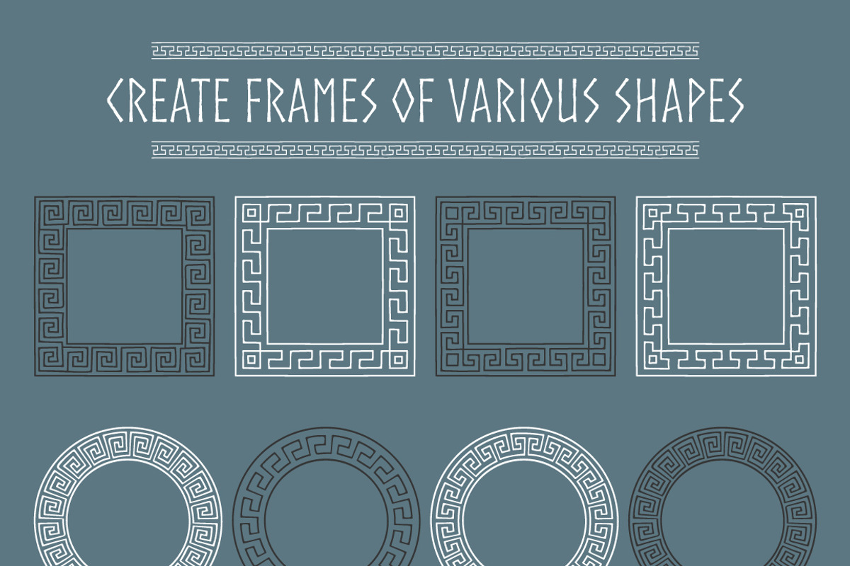 Editable greek meander brushes, a Brush Add-On by ekmelica (Photo 6 of 6)