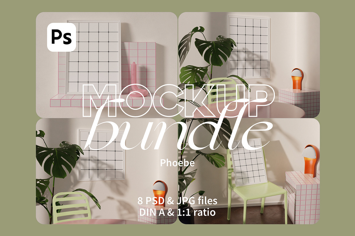 Wall Art Mockup Bundle 21 in 1, a Household Mockup by Bonumo (Photo 13 of 15)