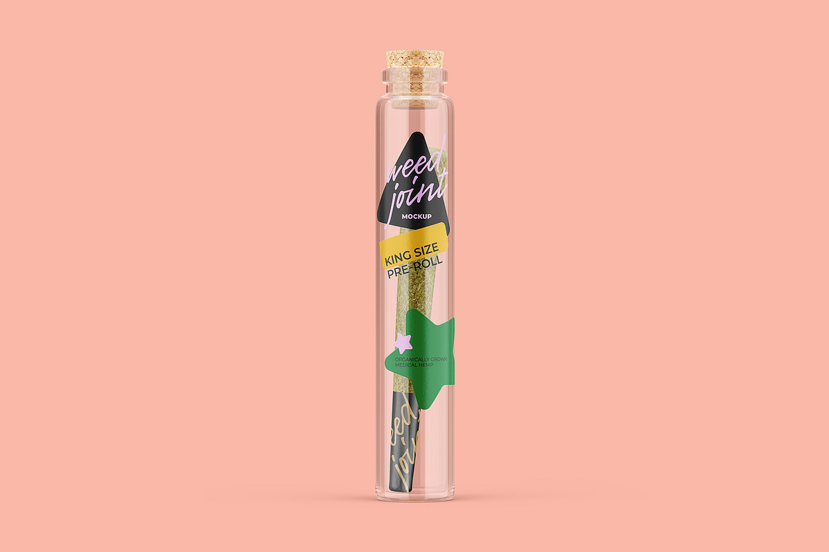 Weed Joint in Glass Tube Mockup, a Product Mockup by easymock 2 (Photo 8 of 12)