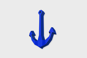 DIY Anchor - 3d papercraft, a Print Template by PAPER amaze