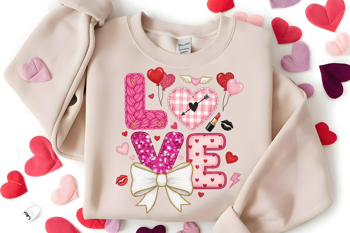 Crochet Love Valentine Day PNG, an Illustration by Canvas Craft (Photo 3 of 7)