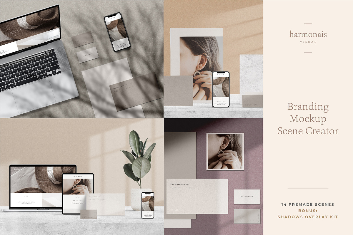 Branding Mockup Scene Creator, a Product Mockup by Harmonais Visual (Photo 1 of 18)