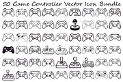 Game Controller Vector Icon Bundle, an Illustration by musafir_fashion (Thumbnail 1 of 51)