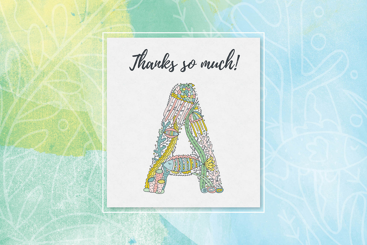 Handdrawn alphabet inspired by Sea, a Decorative Illustration by Pippi Draws (Photo 13 of 13)