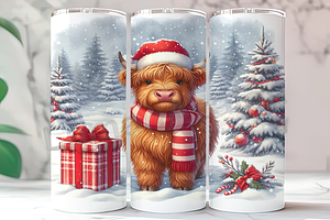 Let It Snow Highland Cow Tumbler PNG, an Arts & Entertainment Photo by LamanAzalea