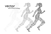Vector illustration of running woman, a Technology Illustration by Julvil (Thumbnail 3 of 4)