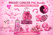 Breast Cancer Awareness PNG Bundle, an Object Graphic by MIRoots Design Studio (Thumbnail 1 of 4)