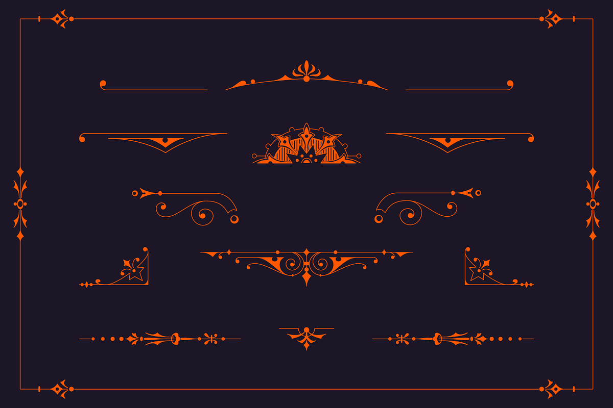 Decorative Vector Ornaments 1, a Decorative Illustration by digiful (Photo 3 of 5)
