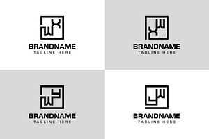 Letters WX XW WY YW Monogram Logo, a Branding & Logo Template by Pray Art Design Studio