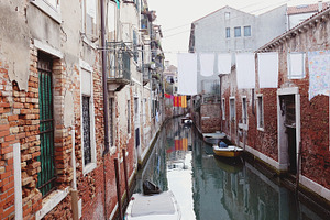 Charming water canal in Venice