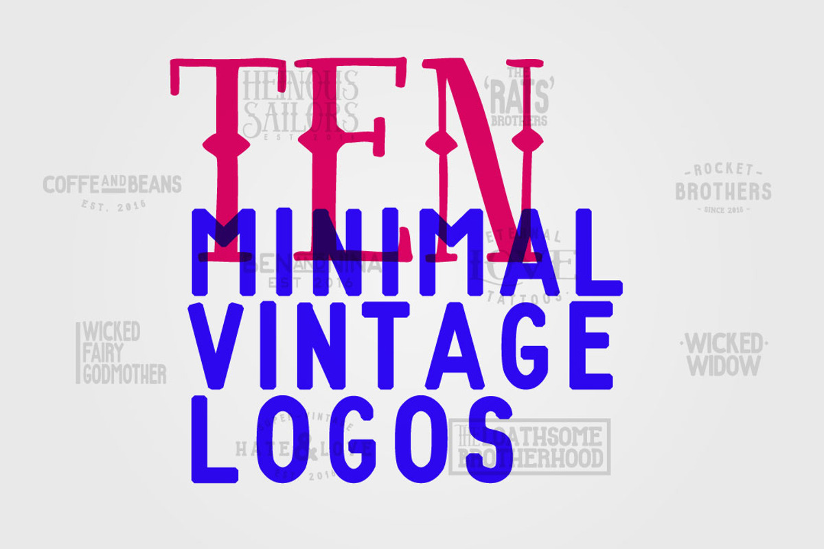10 Minimal Vintage Logos, a Branding & Logo Template by Nuzzo (Photo 1 of 4)