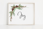 Winter Watercolor Greenery, an Illustration by DailyMiracleDigitals,LLC (Thumbnail 2 of 8)