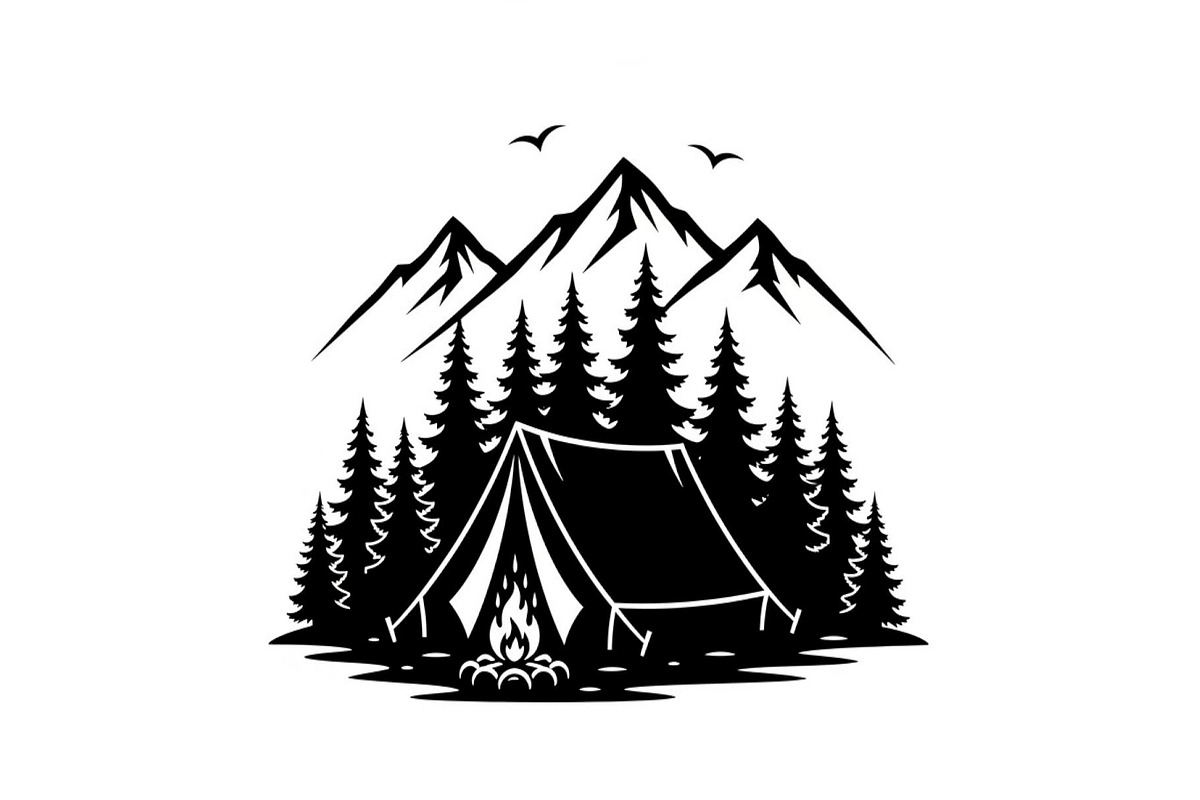 50 Camping Mountain Vector Bundle, an Illustration by jahid234 (Photo 36 of 51)