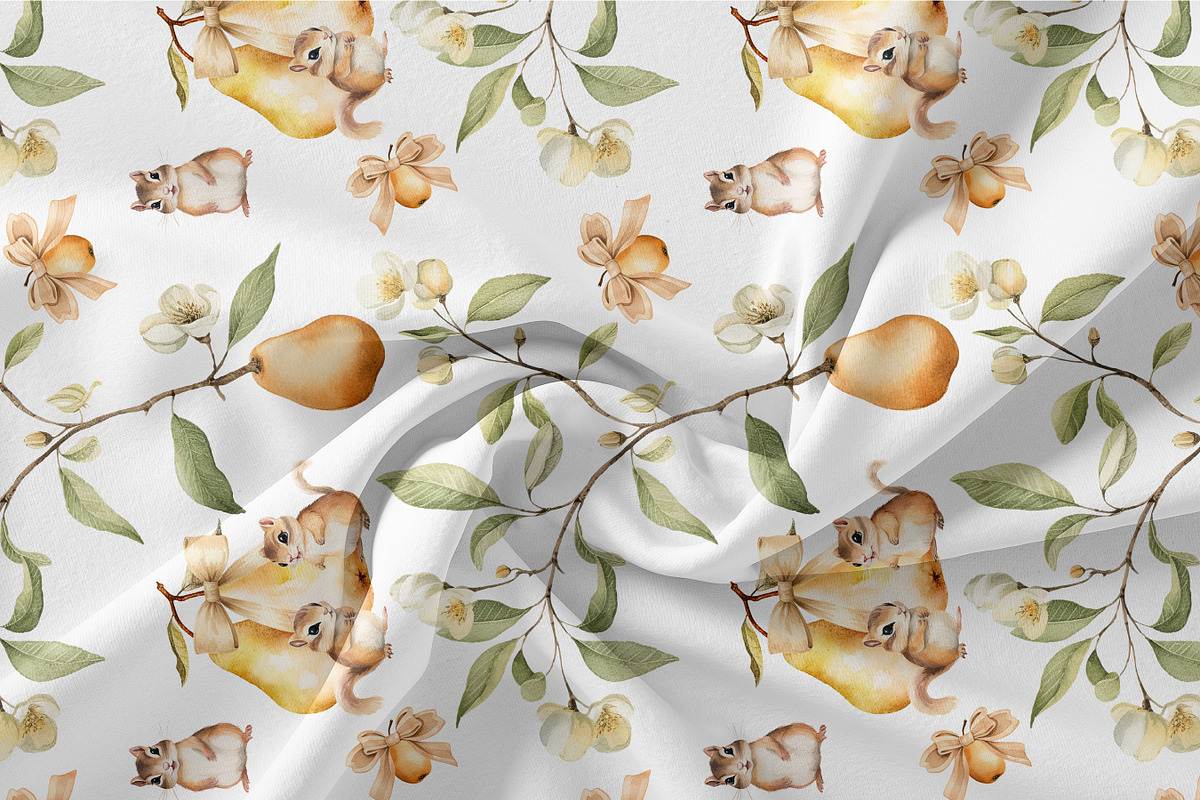Watercolor Pear Magic Garden Set, an Animal Illustration by Pati Paints (Photo 8 of 9)