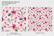 Watercolor Flowers Seamless Pattern, a Pattern Graphic by Gullenda (Thumbnail 2 of 6)