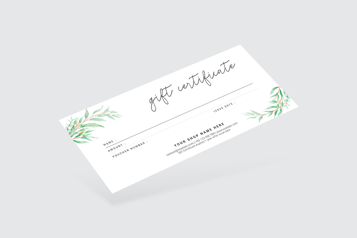 Gift Certificate, a Card Template by Amit Debnath (Photo 2 of 6)