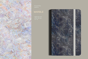 40 Marble Seamless Watercolor Pack