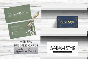 MED SPA BUSINESS CARDS TEMPLATES, a Marketing Template by Daring Digies