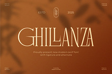 Ghillanza || Modern Serif Font