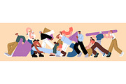 Team of people work.Teamwork concept, a Person Illustration by PaperTrident (Thumbnail 2 of 2)