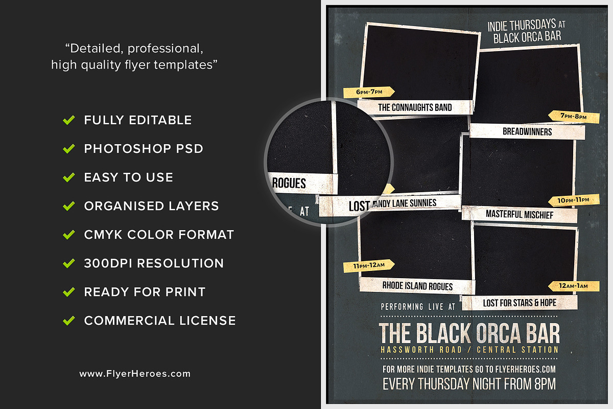 Jukebox Indie Flyer Template, a Flyer Template by FlyerHeroes