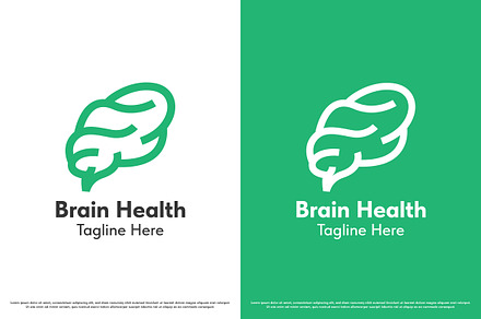 Brain Medication Logo Design Vector