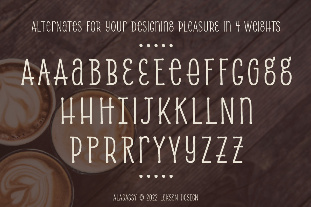 Alasassy Caps Regular, a Handwritten Font by Leksen Design (Photo 2 of 5)