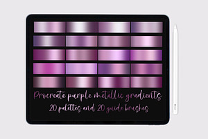 Procreate purple metallic gradients