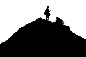 Woman at border of cliff, a Person Illustration by DanFLCreativo