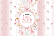 Pastel Coquette Floral Clipart Bundl, an Illustration by TatiMockup (Thumbnail 1 of 6)