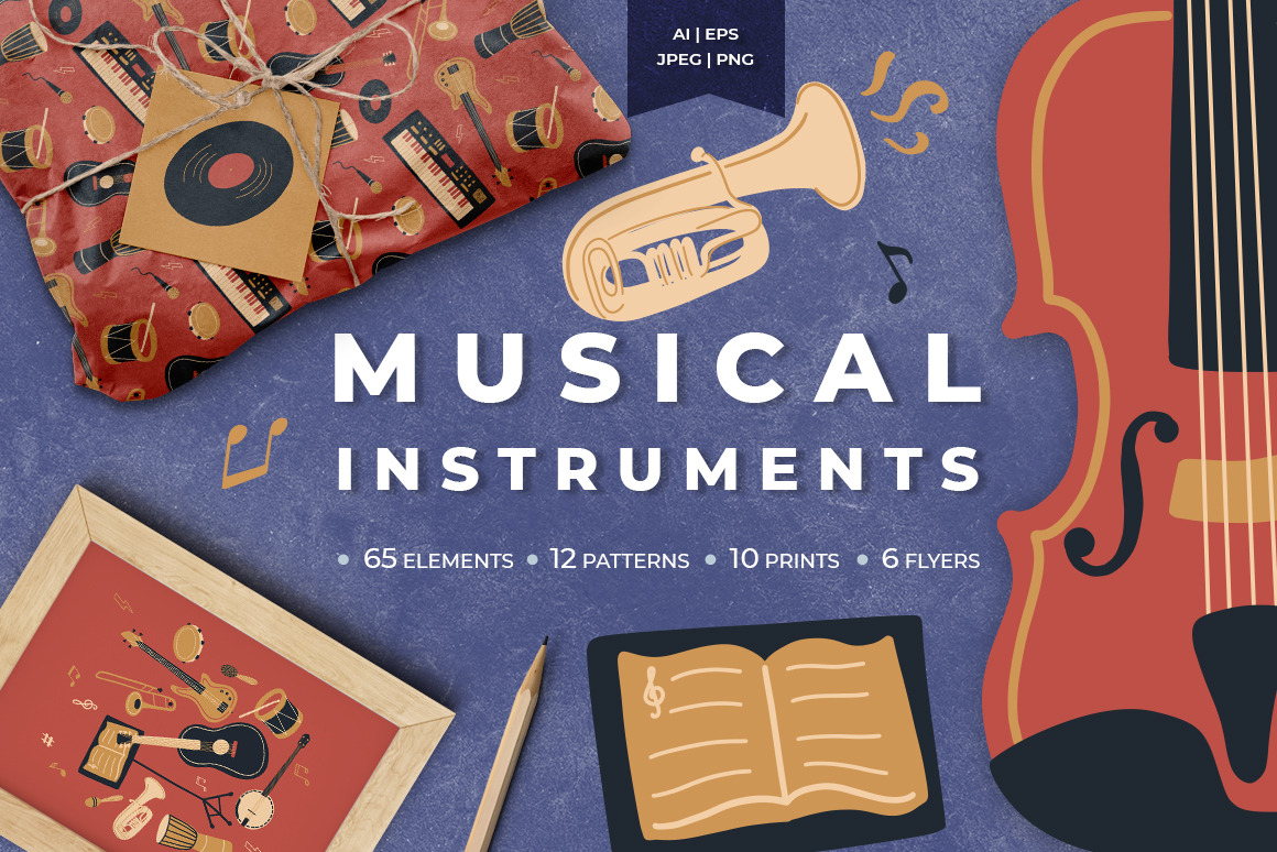 Vector Musical instruments set