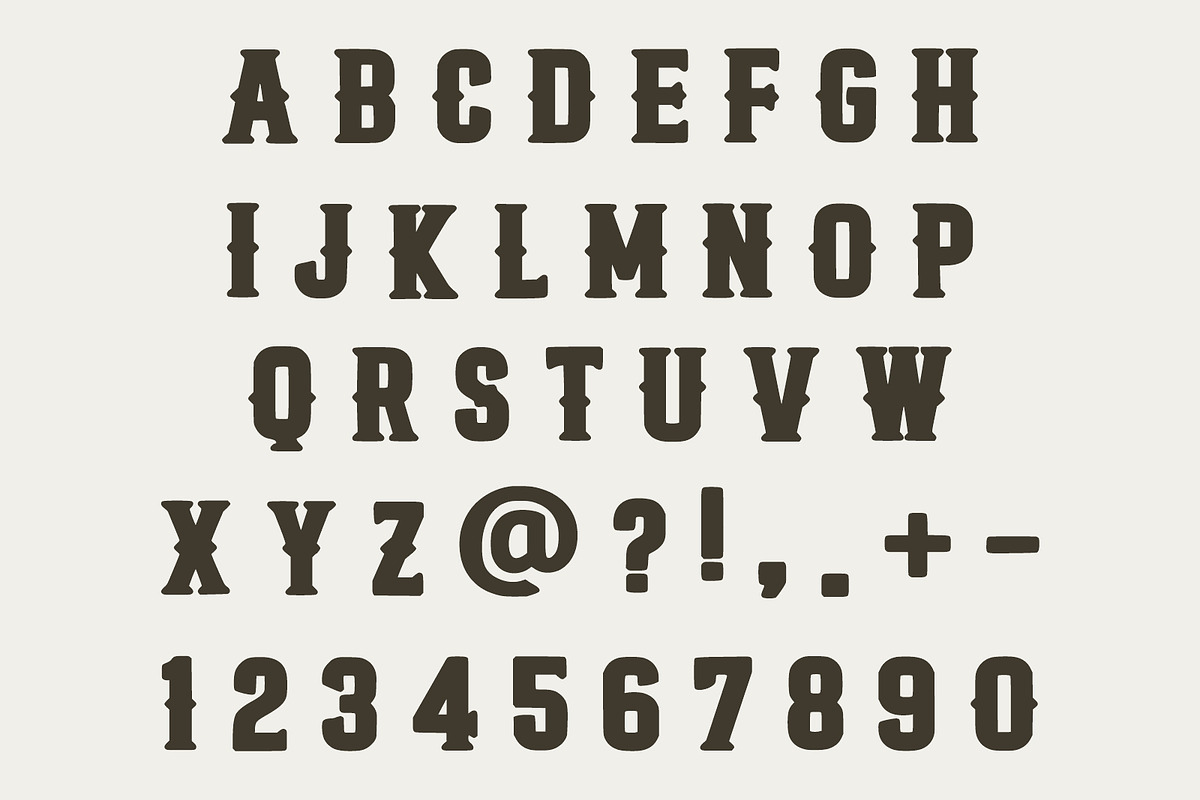 Black Bold Western Font, a Slab Serif Font by Fourteen Letter (Photo 3 of 5)