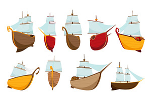 Collection of yachts, sailboats or, a Transportation Illustration by the8monkey