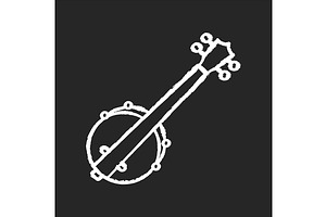 Banjo Chalk White Icon