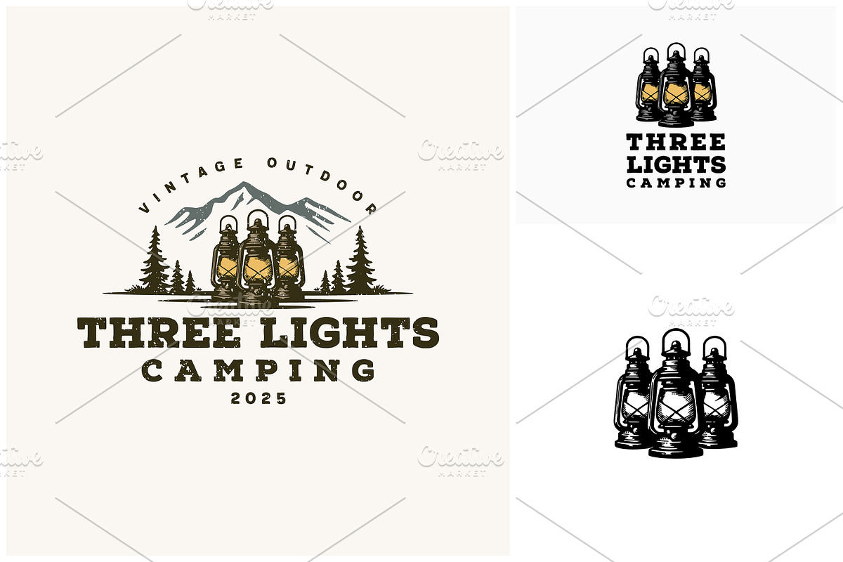 Oil Hand Lantern Mountain Pine Logo, a Branding & Logo Template by Enola99d (Photo 2 of 3)