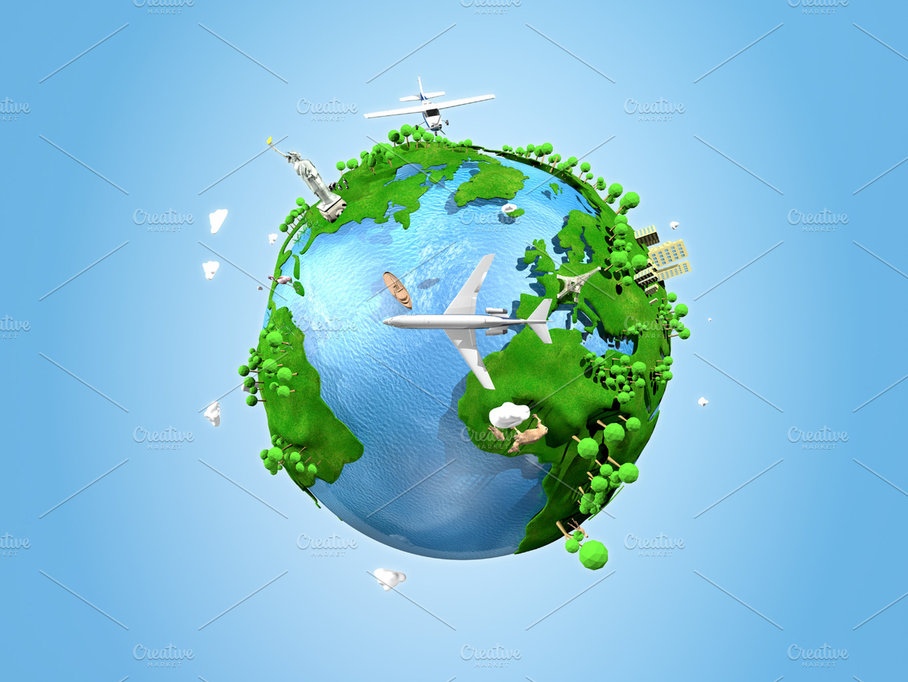 3D Globe Earth, an Abstract Photo by MS design