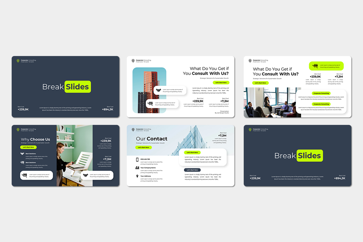Corporate Consulting - Google Slides, a Presentation Template by QR Design Studio (Photo 3 of 3)