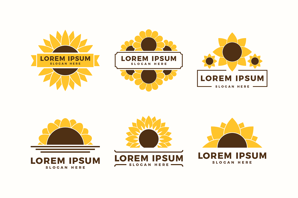 Sunflower Logo Templates & Cliparts, an Object Graphic by P.F. Creative Lab (Photo 2 of 7)