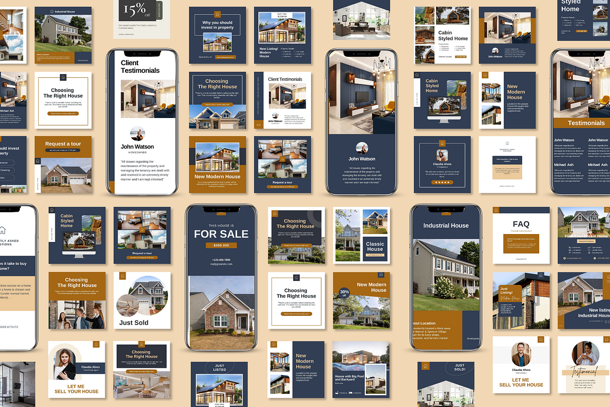 Real Estate Bundle Canva Template, a Social Media Template by Kawalan Studio (Photo 3 of 10)