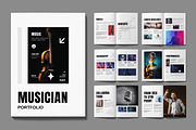 Musician Portfolio Template Layout, a Brochure Template by MightyDesign (Thumbnail 1 of 6)