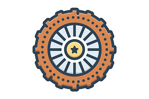 Wheel wagon color icon, a Duotone Icon by Creative priyanka